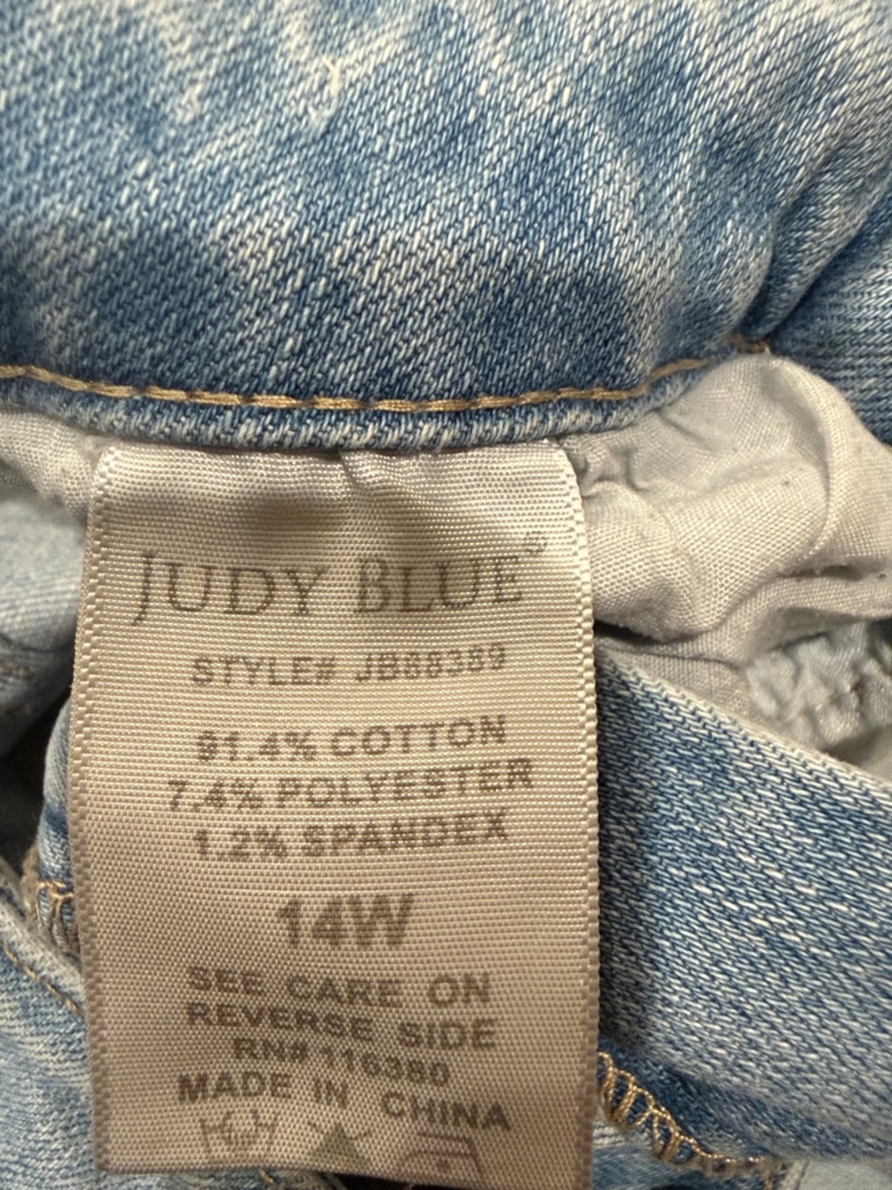 Judy Blue Light Blue Distressed Boyfriend Fit Jeans - Picture 11 of 11